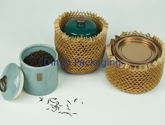 Recyclable Honeycomb Wrapping Paper Protective Cover Biodegradable Kraft Paper Mesh Cover