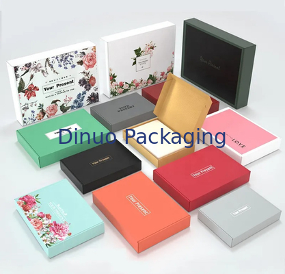 UV Printing Logo Kraft Paper Box With Gold Card Paper Custom Color