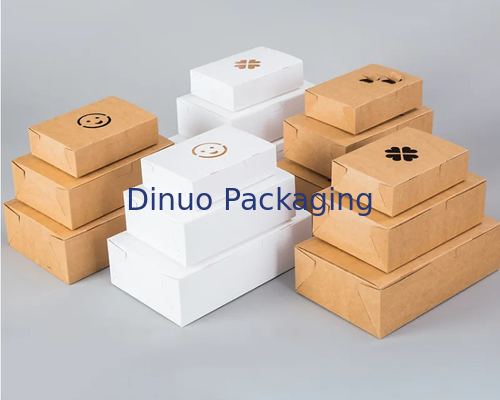 UV Printing Logo Kraft Paper Box With Gold Card Paper Custom Color