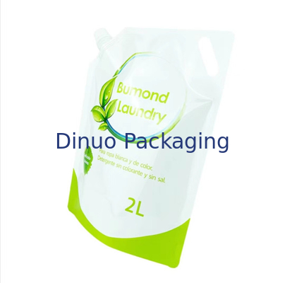Intaglio Printing Stand Up Spout Pouch 1L 2L Laundry Detergent Liquid Soap Pouch Bag