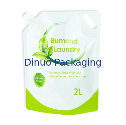 Intaglio Printing Stand Up Spout Pouch 1L 2L Laundry Detergent Liquid Soap Pouch Bag
