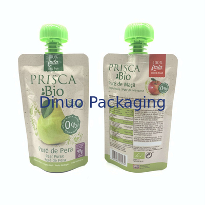 Organic Fruit Puree Squeeze Baby Food Spout Pouch Reusable Juice Beverage Doypack Bag