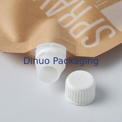 Perfume Kraft Paper Custom Printed Stand Up Pouches Aluminum Foil Liquid Food Spout Pouch