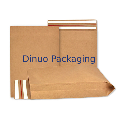 100% Recyclable Pure Paper Mailer Bag With Gusset On Sides And Bottom