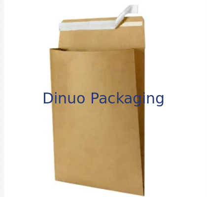 100% Recyclable Pure Paper Mailer Bag With Gusset On Sides And Bottom