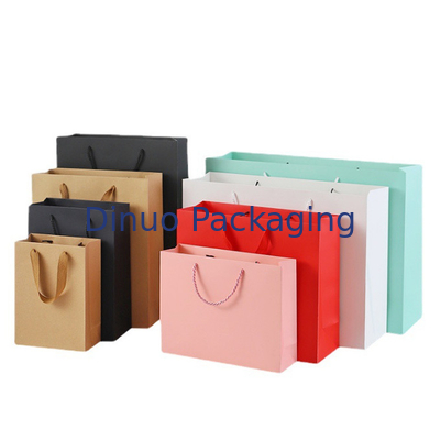 Reusable Biodegradable Top Handle Bag Customized Kraft Paper Gift Packaging Bag