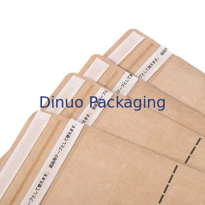 Custom Logo Printing Biodegradable Kraft Paper Flat Bottom Bag For Package Shipping