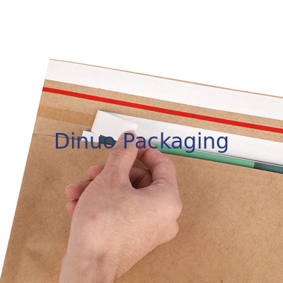 100% Biodegradable Kraft Mailer Paper Bag Self Adhesive Seal Sides And Bottom Gusset