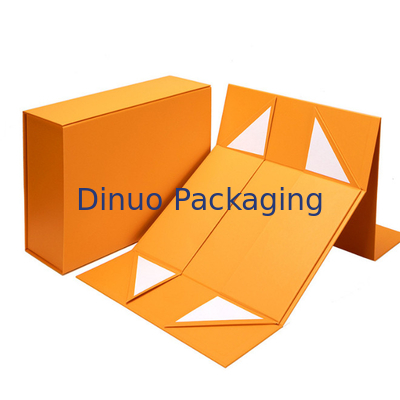 Magnetic Suction Clamshell Folding Gift Box One Piece Custom Portable Cardboard Box