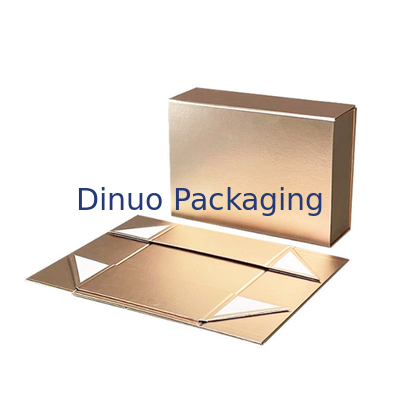 Magnetic Suction Clamshell Folding Gift Box One Piece Custom Portable Cardboard Box