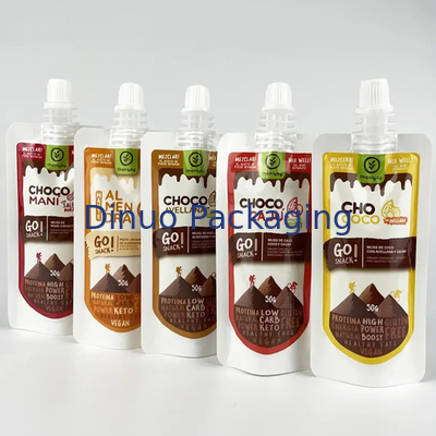Custom Package Food Grade Stand Up Spout Pouch Bags For Beverage Juice Drink