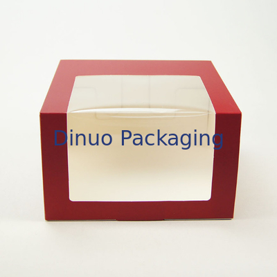 Reusable Cookie Dessert Packaging Box Clear Window Paper Cupcakes Boxes With Inserts