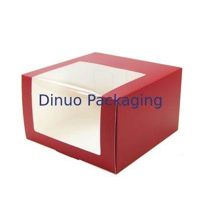Reusable Cookie Dessert Packaging Box Clear Window Paper Cupcakes Boxes With Inserts