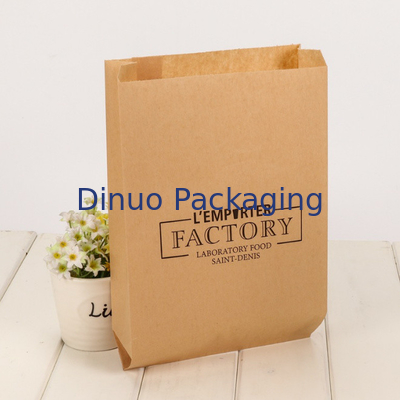 Custom Logo Printed Biodegradable Candy Gift Package Bag Tip Bottom Kraft Paper Bag
