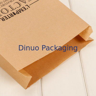 Custom Logo Printed Biodegradable Candy Gift Package Bag Tip Bottom Kraft Paper Bag