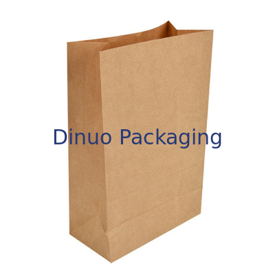 Custom Logo Print Deli Food Packaging Takeaway Bread Carrier Kraft Paper Bags