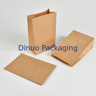 Custom Logo Print Deli Food Packaging Takeaway Bread Carrier Kraft Paper Bags