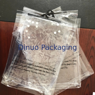 Customized Size PVC Clear Packaging Bags With Adhesive Tape OEM / ODM With Hook