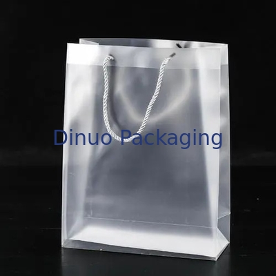 Garment Packing Clear PVC Packaging Bags With Plastic Button and Hand