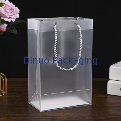 Transparent PVC Plastic Bag , Customized PVC Tote Bag For Red Wine Packing