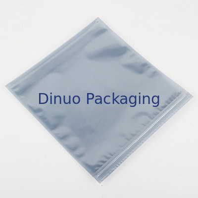 500PCS ESD Shielding Bags Zip Lock / Open Top Silver For Anti Static Protection