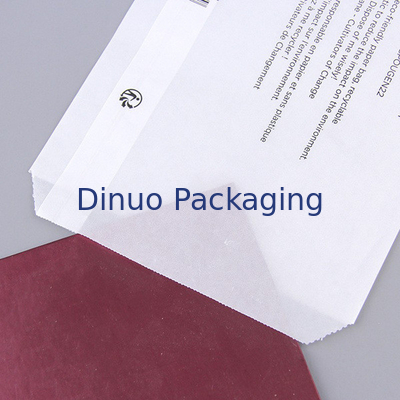 Rectangular Transparent Biodegradable Glassine Paper Pouch For Packaging