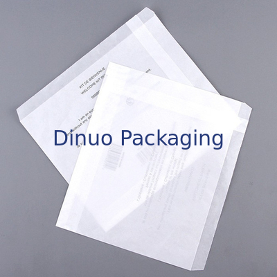 Rectangular Transparent Biodegradable Glassine Paper Pouch For Packaging