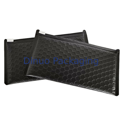 Black Mailer Zipper Bag Packing Bubble Poly Bag With Custom Personal Logo