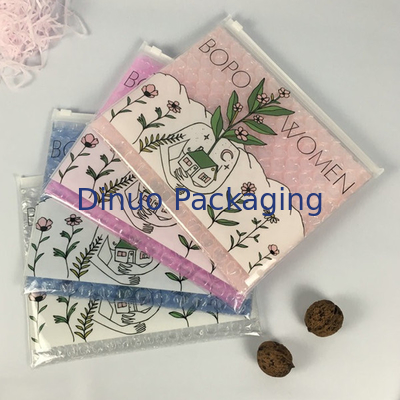 0.05 - 0.2mm Thickness Zipper Bubble Bags With Gravure Printing