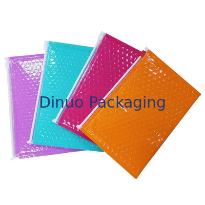 Shockproof Zipper Bubble Bags Mailing Shipping Logo Custom Padded Pouches Envelopes