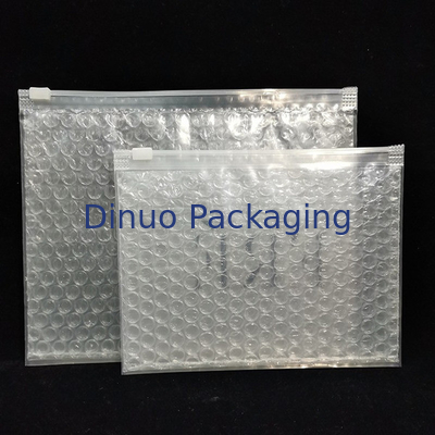 Reusable Shock Resistance PVC Clear Ziplock Zipper Bubble Bag Custom Makeup Cosmetic Packaging