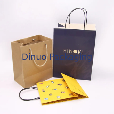 Kraft Paper Packaging Bag Gift Crafts Shopping Biodegradable Bag With Twisted Handle