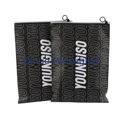 Custom Printed Logo CPE Plastic Slider Zipper Bags For Clothing Underwear T-Shirt Packaging