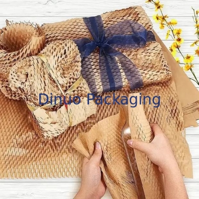 Biodegradable Eco Friendly Packaging Honeycomb Paper Wrap Brown Kraft Paper Roll