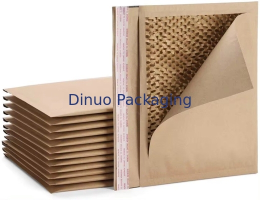 Compostable Honeycomb Padded Kraft Paper Express Envelope Biodegradable Shockproof Mailers Shipping Mailing Bags