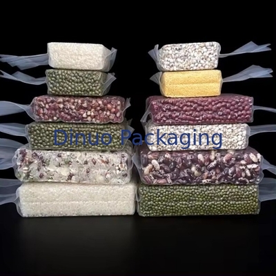 Customized Transparent Vacuum Bag With Miscellany Grain Print Recyclable Offset Surface For Food Industrial Use