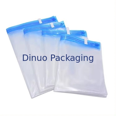 Customized Travel Vacuum Storage Bag Plastic Packing Hand Roll Vacuum Bag With Zipper For Luggage