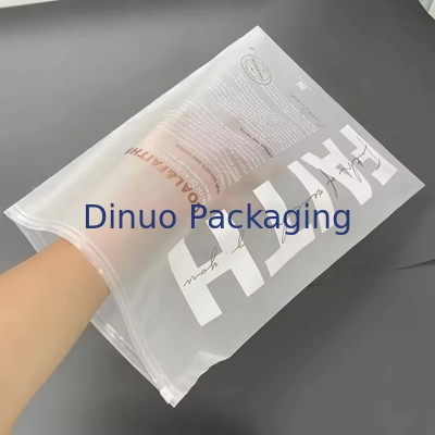 Custom Matte Frosted Zip Seal Ziplock Plastic Bags For Clothing Zipper Bag