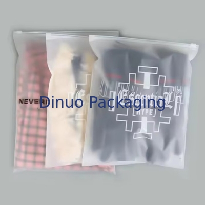 Custom Cpe Frosted Zipper Packaging Bag Plastic Clear Zip Bag Resealable Plastic Bags For Clothing