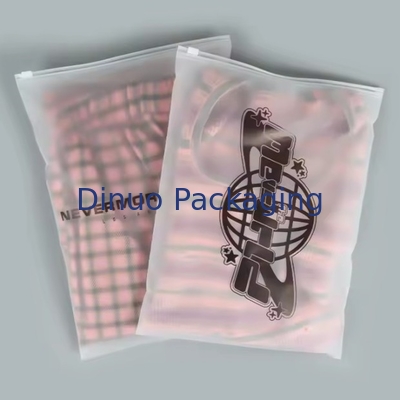 Custom Cpe Frosted Zipper Packaging Bag Plastic Clear Zip Bag Resealable Plastic Bags For Clothing