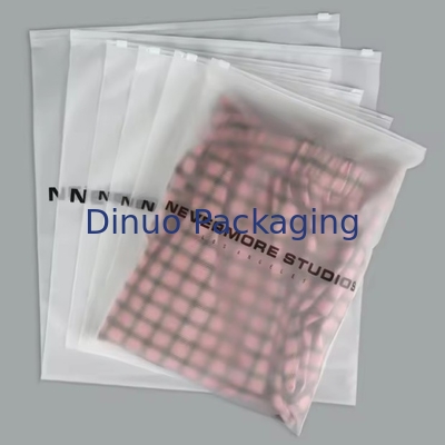 Custom Cpe Frosted Zipper Packaging Bag Plastic Clear Zip Bag Resealable Plastic Bags For Clothing