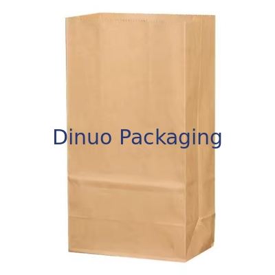 Custom Size Disposable Brown Kraft Paper Bags For Bread, Sandwich Flat Bottom Food Take Out Paper Bag