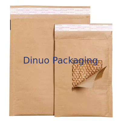 Custom Compostable Honeycomb Padded Kraft Paper Express Envelope Biodegradable Shockproof Mailer Shipping Packaging Bag