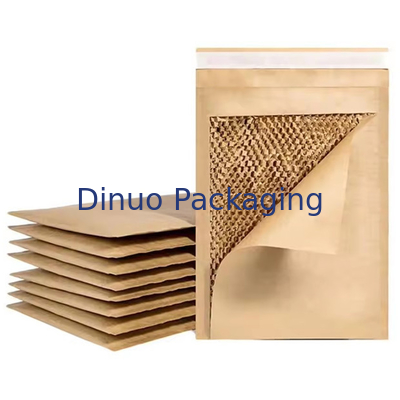 Custom Compostable Honeycomb Padded Kraft Paper Express Envelope Biodegradable Shockproof Mailer Shipping Packaging Bag