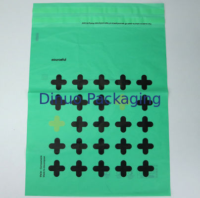 Secure Sustainable Shipping With Compostable Mailing Bag In Green And Golden
