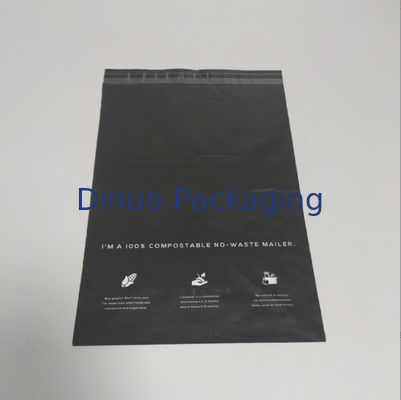 Recyclable Tear Resistant Poly Mailer Bags In Black For Loading Port Shipping