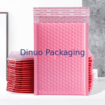 100% Recycleable Pink Design Protective Bubble Mailing Bags With Waterproof Function For Products Package