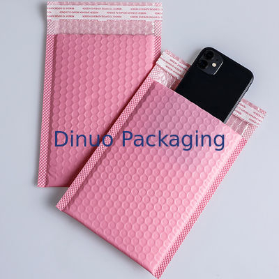 100% Recycleable Pink Design Protective Bubble Mailing Bags With Waterproof Function For Products Package