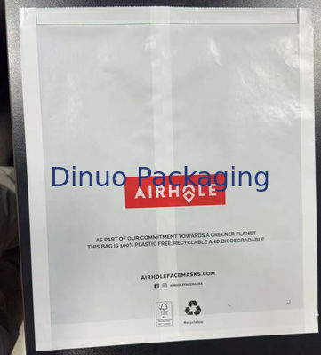 100% Biodegradable Side Gusset Custom Paper Bags With Logo For Clothing