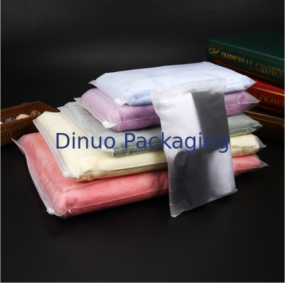 Custom Self-Sealing CPE Zipper Bags With Printed Logo Frosted Plastic Zip Lock Bag